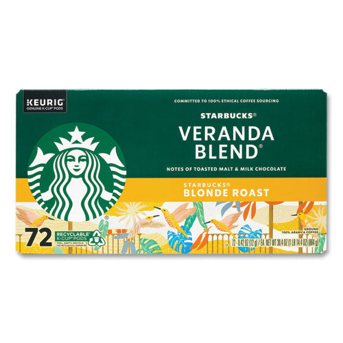 Starbucks Veranda Blend Coffee K-cups 72/Case