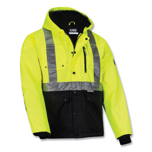 Ergodyne Glowear 8275 Class 2 Heavy-duty Hi-vis Workwear Sherpa Lined Jacket Medium Lime