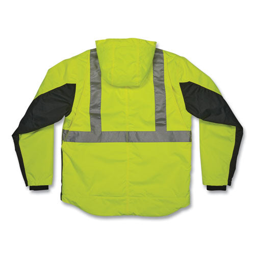 Ergodyne Glowear 8275 Class 2 Heavy-duty Hi-vis Workwear Sherpa Lined Jacket 3x-large Lime