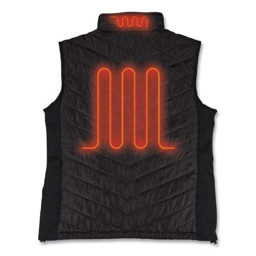 Ergodyne N-ferno 6495 Rechargeable Heated Vest With Battery Power Bank Fleece/polyester 3x-large Black