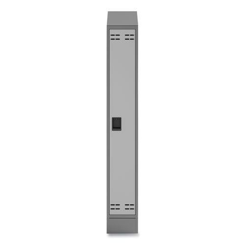 Safco Single Sloped Metal Locker Hood Addition 12wx18dx6h Gray