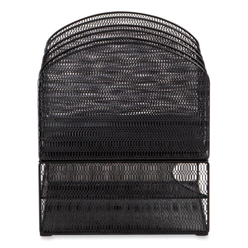 Safco Onyx Mesh Desk Organizer 2 Horizontal/6 Upright Sections Letter Size 13.25x11.32x13.32 Black Ships In 1-3 Bus Days