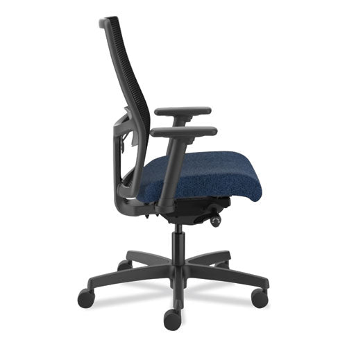 HON Ignition 2.0 4-way Stretch Mid-black Mesh Task Chair Supports 300 Lb 17" To 21" Seat Ht Navy/black Ships In 7-10 Bus Days