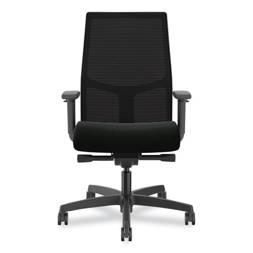 HON Ignition 2.0 Upholstered Mid-back Task Chair 17" To 21.5" Seat Height Black Fabric Seat/back