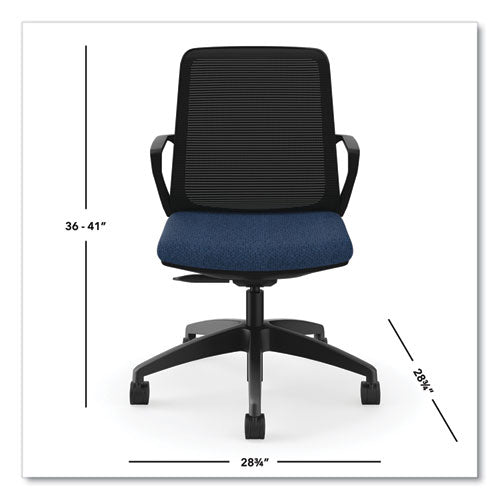 HON Cliq Office Chair Supports Up To 300 Lb 17" To 22" Seat Height Navy Seat Black Back/base