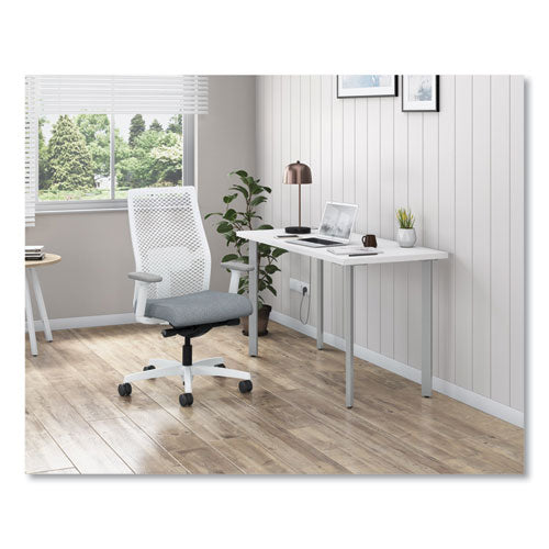 HON Ignition 2.0 Reactiv Mid-back Task Chair 17.25" To 21.75" Seat Height Basalt Fabric Seat White Backships In 7-10 Bus Days