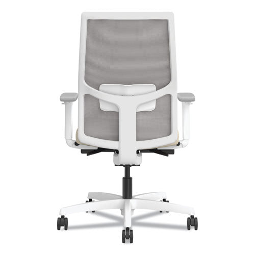 HON Ignition 2.0 4-way Stretch Mid-back Task Chair White Adjustable Lumbar Support Biscotti/fog/white Ships In 7-10 Bus Days