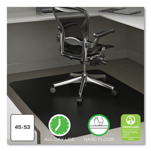 Deflecto Economat Hard Floor Chair Mat Rectangular 45x53 Black