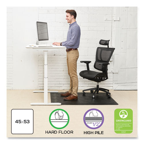 Deflecto Ergonomic Sit Stand Mat 53x45 Black 25/pallet