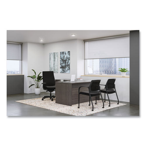 HON Ignition 2.0 Upholstered Mid-back Task Chair 17" To 21.5" Seat Height Black Fabric Seat/back