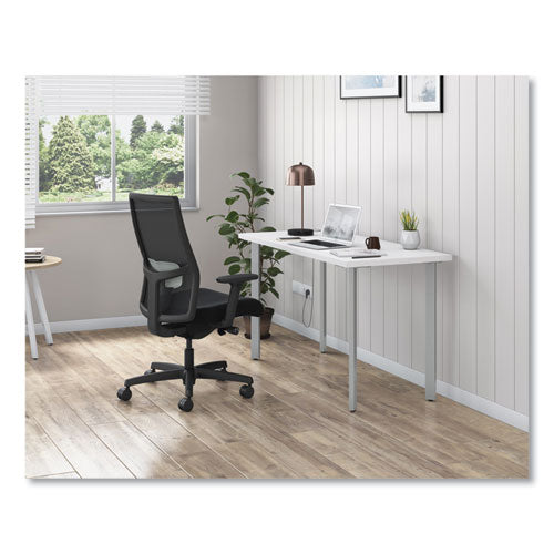 HON Ignition 2.0 4-way Stretch Mid-back Mesh Task Chair Gray Adjustable Lumbar Support Black