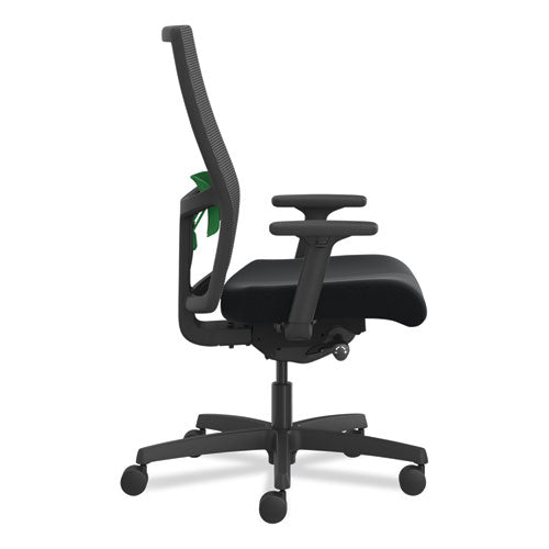 HON Ignition 2.0 4-way Stretch Mid-back Task Chair Green Adjustable Lumbar Support Black Seat/back/base Ships In 7-10 Bus Days