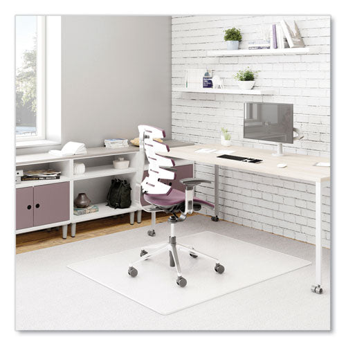 Deflecto Duramat Moderate Use Chair Mat For Low Pile Carpeting Rectangular 46x60 Clear 25/pallet