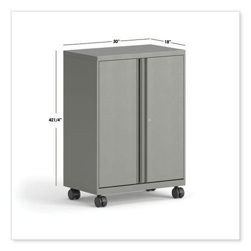 HON Smartlink Mobile Cabinet 10 Compartments 30wx18dx42.32h Platinum Metallic