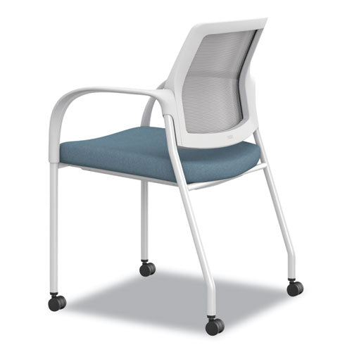 HON Ignition Series Mesh Back Mobile Stacking Chair Fabric Seat 25x21.75x33.5 Carolina/fog/white Ships In 7-10 Bus Days