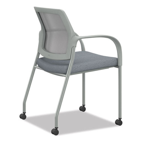 HON Ignition Series Mesh Back Mobile Stacking Chair 25x21.75x33.5 Basalt/fog Textured Silver Base Ships In 7-10 Bus Days