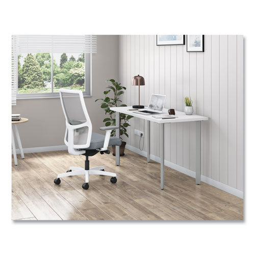 HON Ignition 2.0 4-way Stretch Mid-back Mesh Task Chair Gray Adjustable Lumbar Support Basalt/fog/white Ships In 7-10 Bus Days
