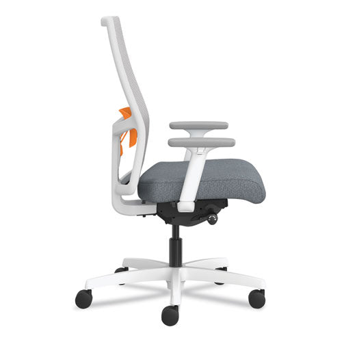 HON Ignition 2.0 4-way Stretch Mid-back Task Chair Orange Adjustable Lumbar Support Basalt/fog/white Ships In 7-10 Bus Days