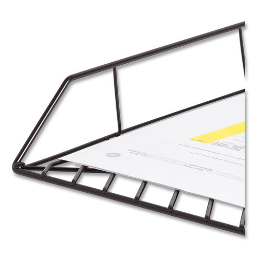 U Brands Vena Paper Tray 1 Section Holds 11"x8.5" Sheets 10.04x12.44x2.01 Black