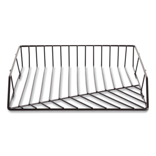 U Brands Vena Paper Tray 1 Section Holds 11"x8.5" Sheets 10.04x12.44x2.01 Black