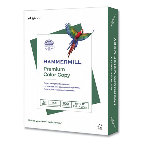 Hammermill Premium Color Copy Print Paper 100 Bright 32 Lb 8.5x11 Photo White 500/ream 8 Reams/Case 32 Cartons/pallet