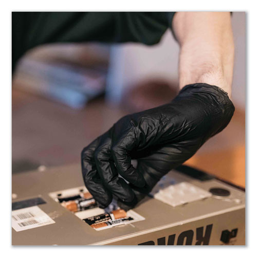 GloveWorks By AMMEX Industrial Nitrile Gloves Powder-free 5 Mil X-large Black 100 Gloves/box 10 Boxes/Case