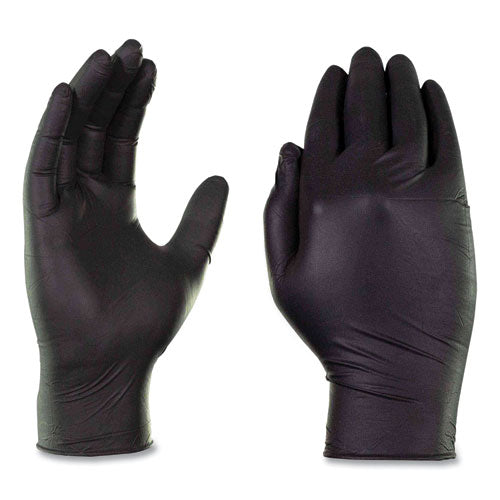 X3 By AMMEX Industrial Nitrile Gloves Powder-free 3 Mil X-large Black 100/box 10 Boxes/Case