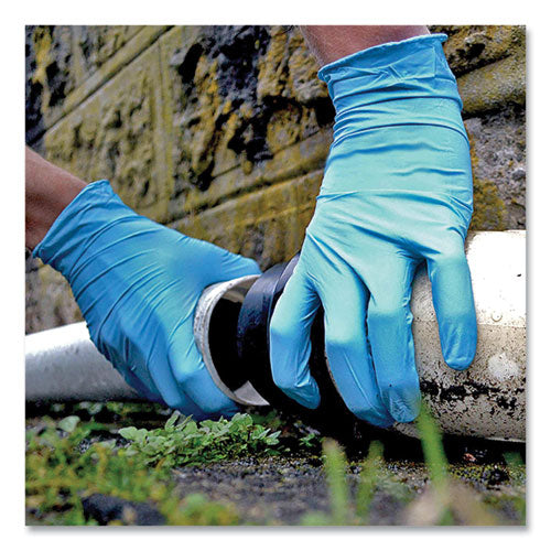 GloveWorks By AMMEX Industrial Nitrile Gloves Powder-free 5 Mil Medium Blue 100/box 10 Boxes/Case
