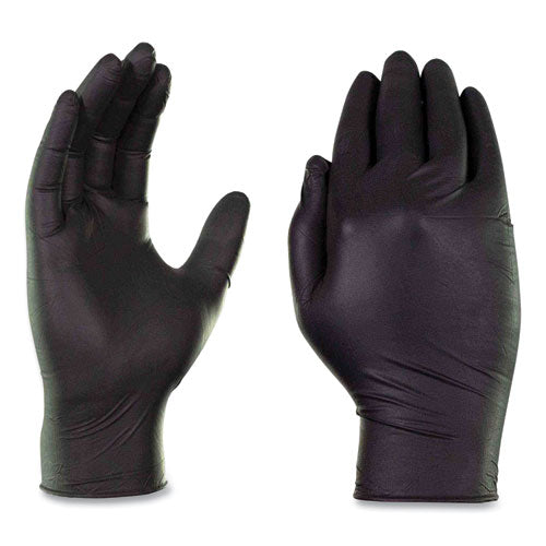 AMMEX Professional Nitrile Exam Gloves Powder-free 3 Mil X-large Black 100/box 10 Boxes/Case
