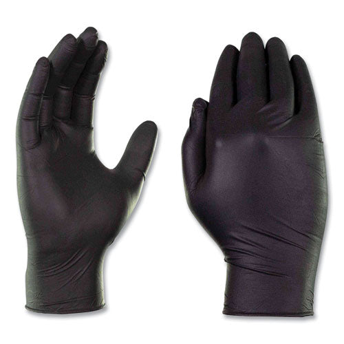 X3 By AMMEX Industrial Nitrile Gloves Powder-free 3 Mil Small Black 100/box 10 Boxes/Case