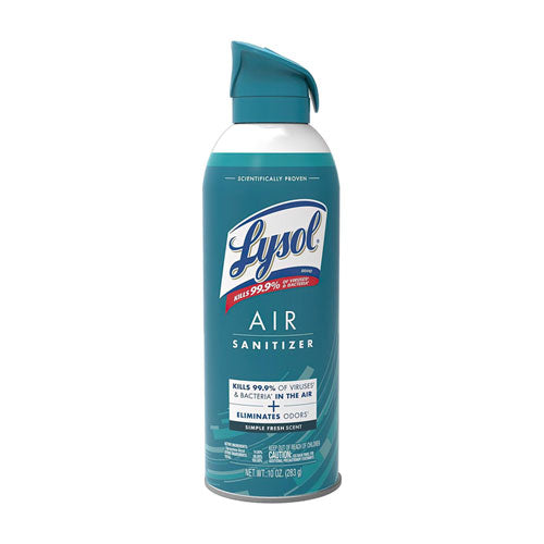 LYSOL Brand Air Sanitizer Spray Simple Fresh 10 Oz Aerosol Spray 6/Case