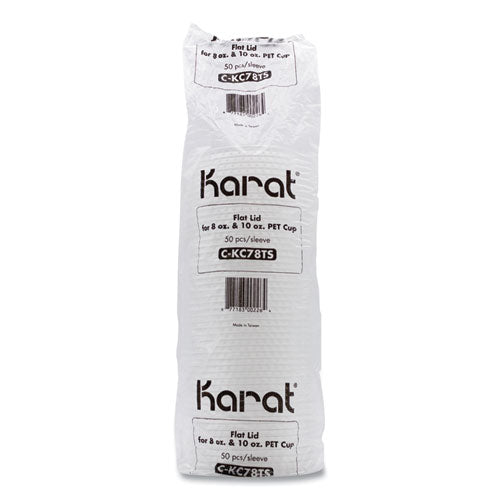 Karat Pet Lids Fits 8 Oz To 10 Oz Cold CupsxStraw Hole Clear 1000/Case