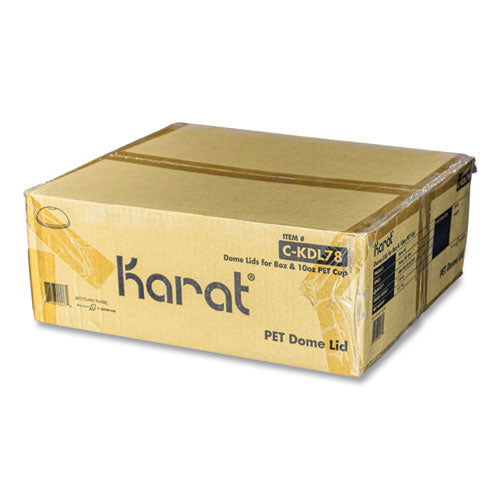Karat Pet Lids Fits 8 Oz To 10 Oz Cold Cups Dome Lid Clear 1000/Case