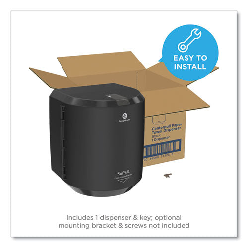 Georgia Pacific Professional Sofpull Centerpull Hand Towel Dispenser 9.63x8.88x10.94 Black