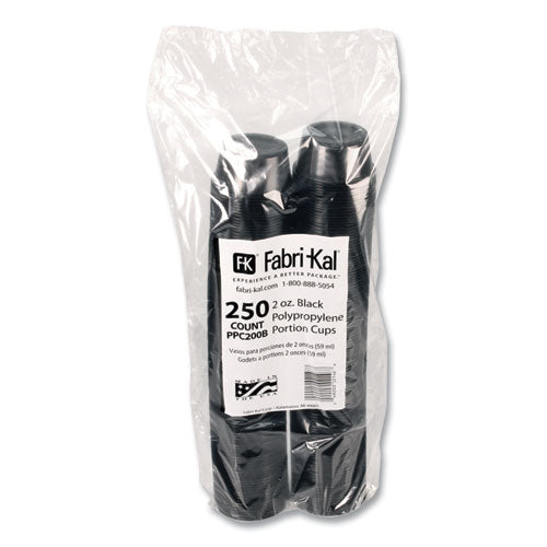 Fabri-Kal Portion Cups 2 Oz Black 2500/Case