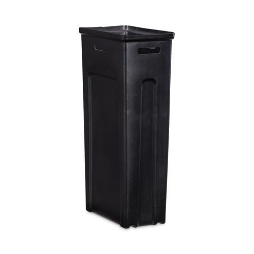Rubbermaid Commercial Sustain Decorative Refuse With Recycling Lid 15 Gal Metal/plastic Black/green