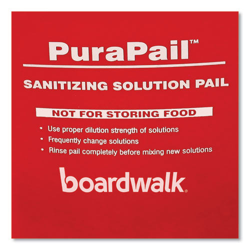 Boardwalk Purapail 6 Qt Polypropylene Red/white