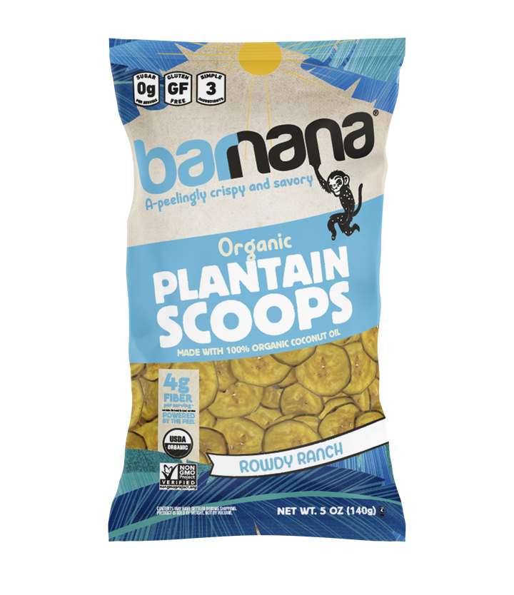 Barnana Organic Ranch Flavored Plantain Scoops-4.93 oz. Bag-6/Case