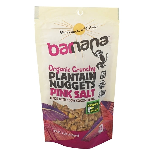 Barnana Pink Salt Organic Plantain Nuggets-4 oz. Bag-6/Case