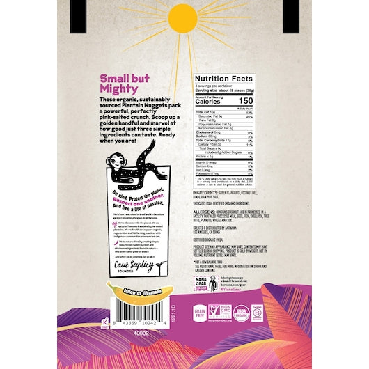 Barnana Pink Salt Organic Plantain Nuggets-4 oz. Bag-6/Case