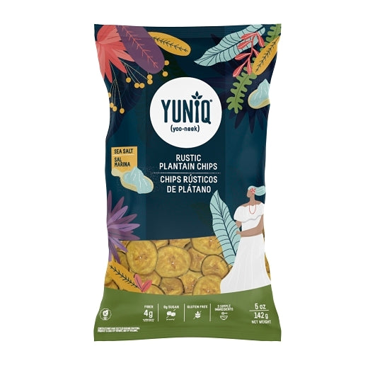 Yuniq Sea Salt Rustic Plantain Chips-5 oz. Bags-6/Case