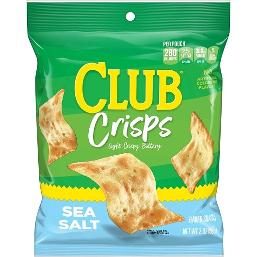 Kellogg's Club Crisps Sea Salt Crackers-2 oz. Bag-6/Case
