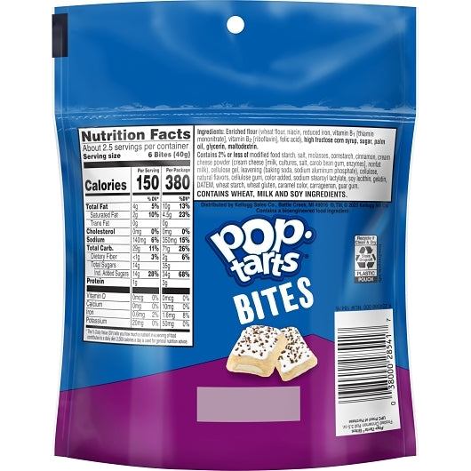 Kellogg's Pop-Tarts Bites Cinnamon Roll-3.5 oz. Peg Bag-6/Case