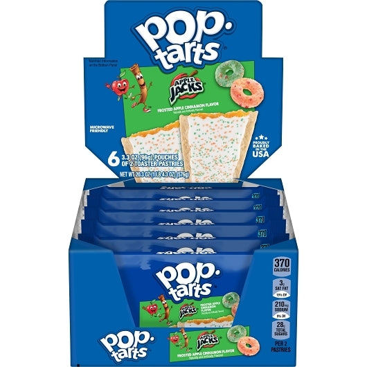 Kellogg's Pop-Tarts Apple Jacks 2 Pastries-3.3 oz. Pack-6/Box-12/Case