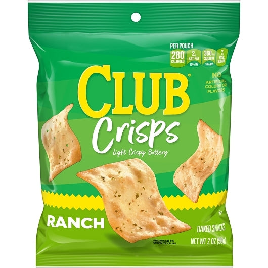 Kellogg's Club Crisps Crackers Ranch-2 oz. Bag-6/Case