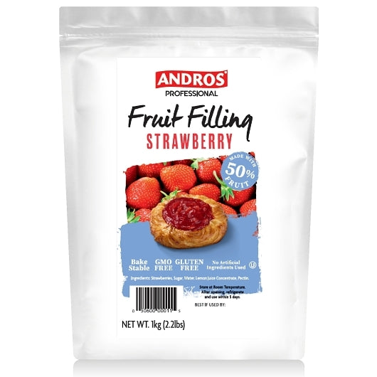 Andros Professional 50% Strawberry Fruit Filling-2.2 lb. Bag-6/Case