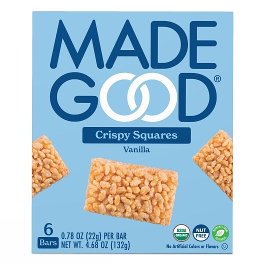 Madegood Vanilla Crispy Squares-0.78 oz. Bar-6 Bars/Box-36/Case