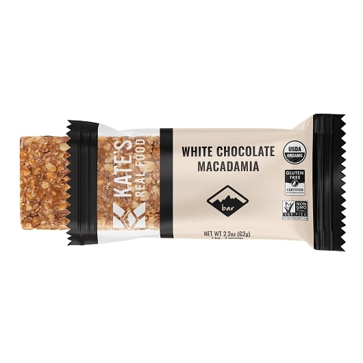 Kate's Real Food White Chocolate Macadamia Nut Oat Bar-2.2 oz.-12/Box-12 Boxes/Case