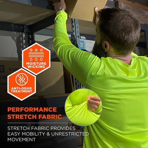 Ergodyne Chill-its 6689 Cooling Long Sleeve Sun Shirt With Uv Protection 3x-large Lime