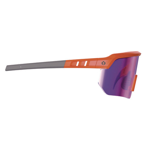 Ergodyne Skullerz Aegir Anti-scratch/anti-fog Safety Glasses Orange Nylon Frame Purple Mirror Lens Ships In 1-3 Bus Days